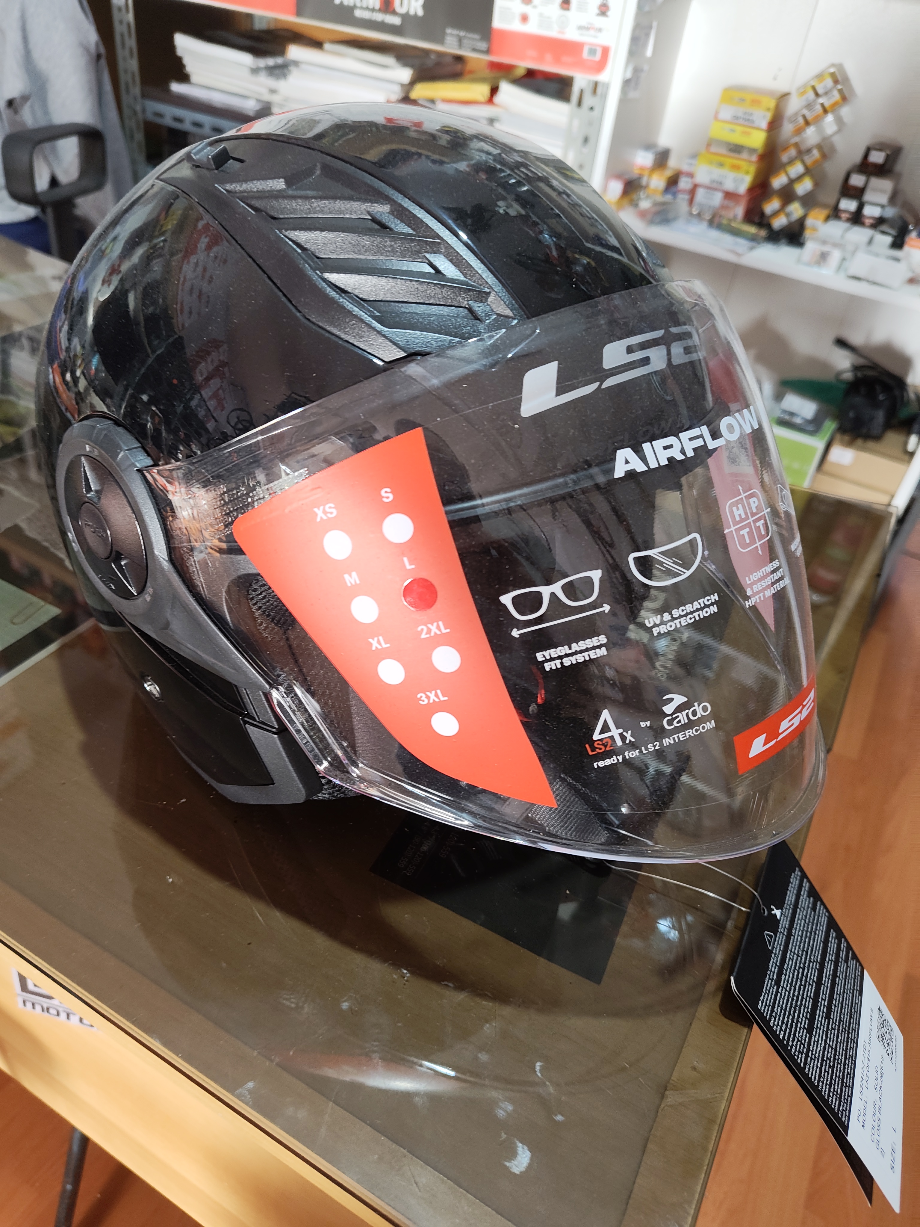 Casco LS2 Air flow II GLOSS BLACK